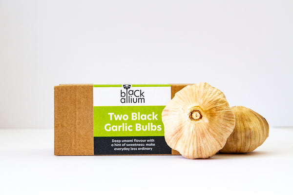2 Organic Black Garlic Bulbs